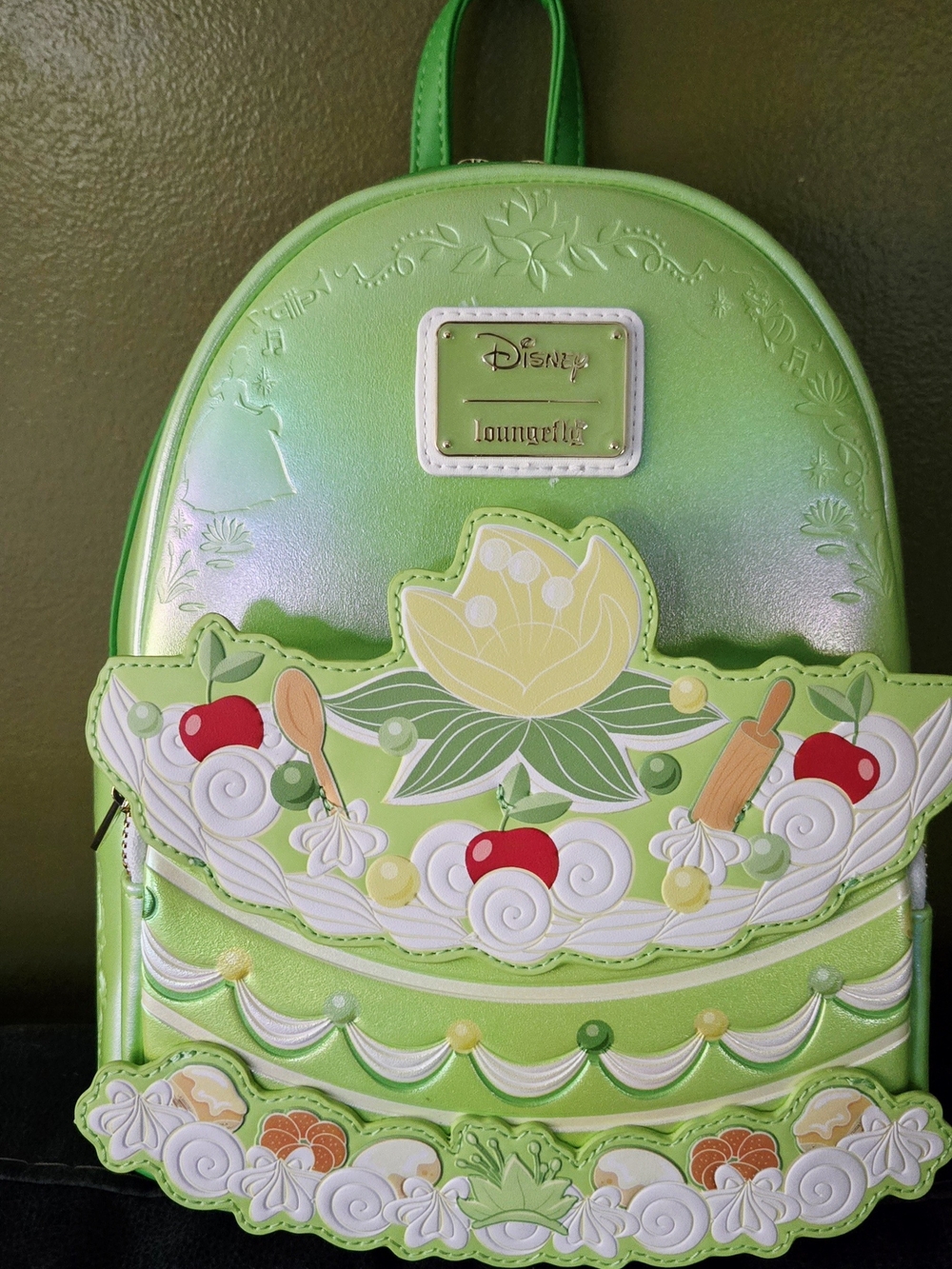 Disney x Loungefly Green Tiana Cake Mini Backpack
